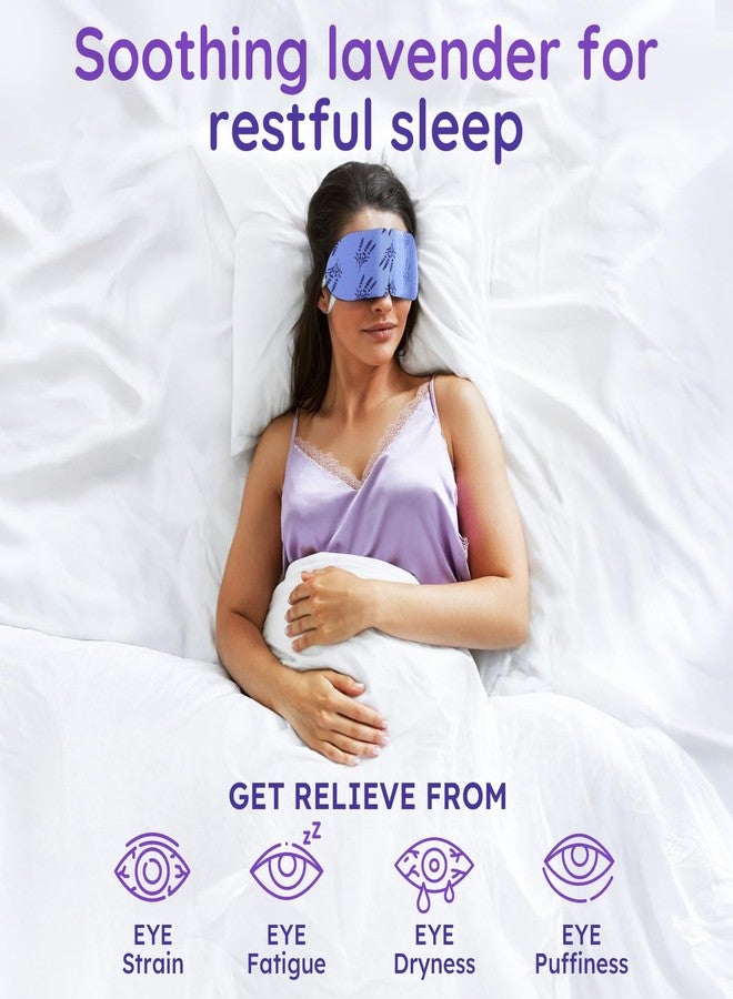 BLOOMORA 8 Pack Lavender Steam Eye Mask for Dryness, Puffiness, Strain & Relaxation, Heated Eye Mask for Sleep & Travel, Self-Heating & Disposable Warm Compress, Travel Essentials, Relaxation Gifts for Women - Image 2